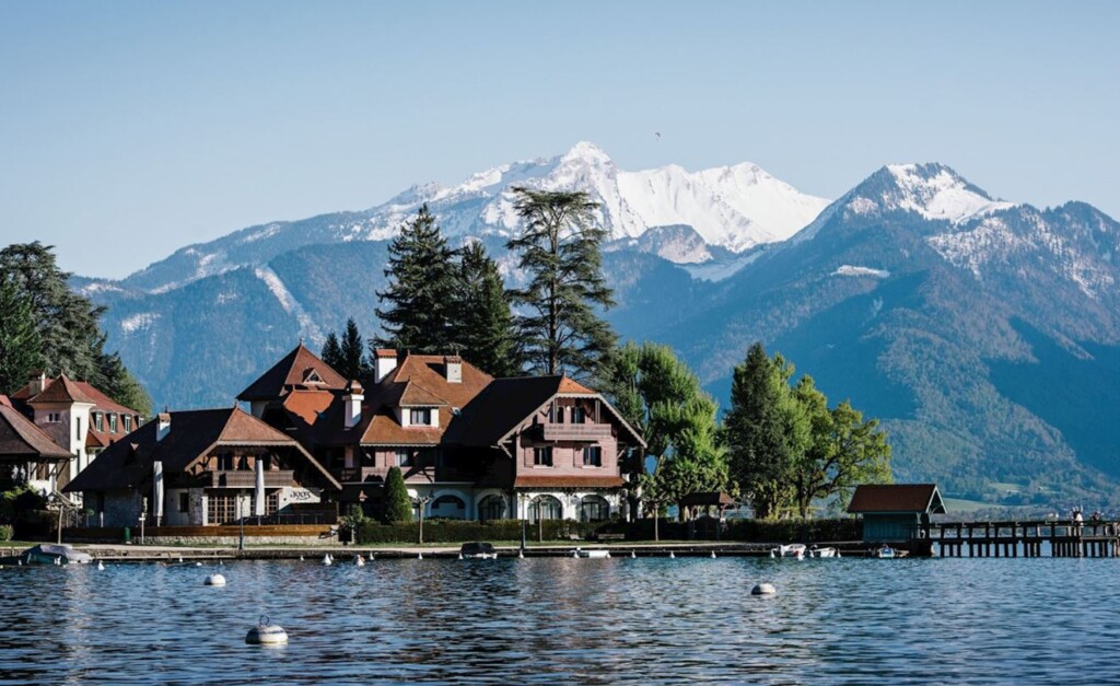 Lake Annecy road from Geneva to Courchevel