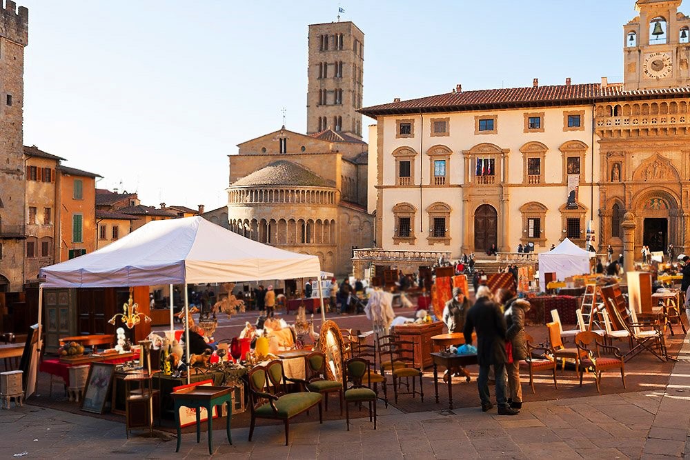 Milan to Arezzo antique fair
