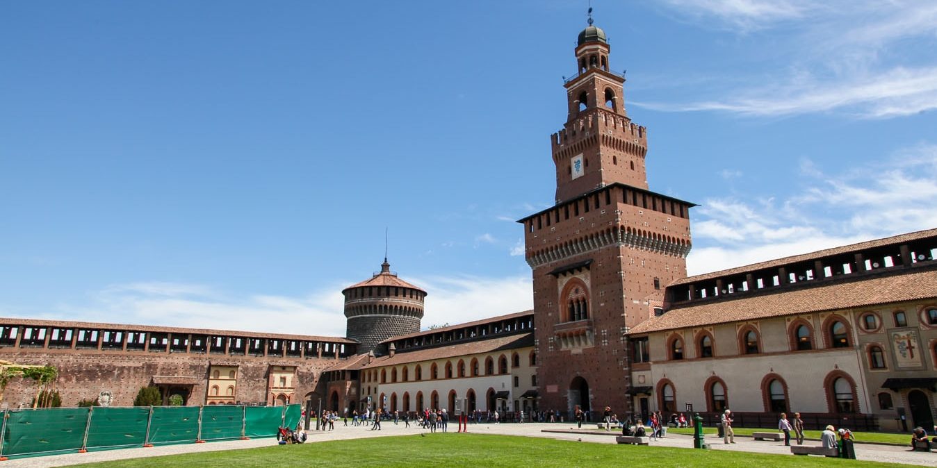 milan castello sforzesco, milan,