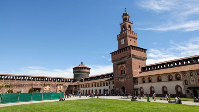 milan castello sforzesco, milan,