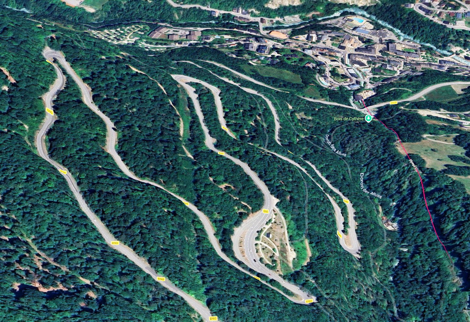 Mountain Serpentine from Brides-les-Bains to Meribel 3D