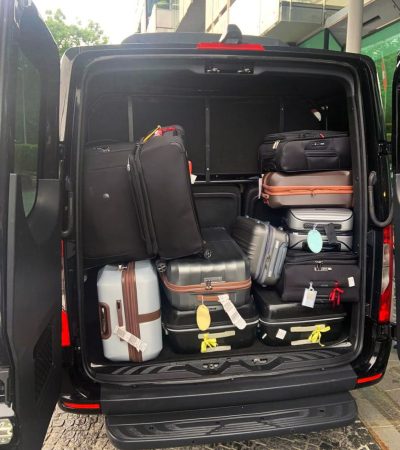 Mercedes Sprinter capacity 10-15 suitcases