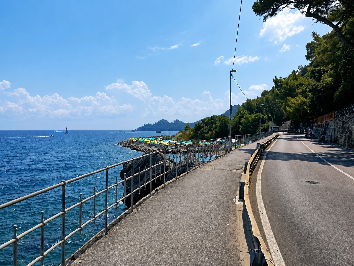 Portofino to Santa Margherita road Portofino to Santa Margherita road