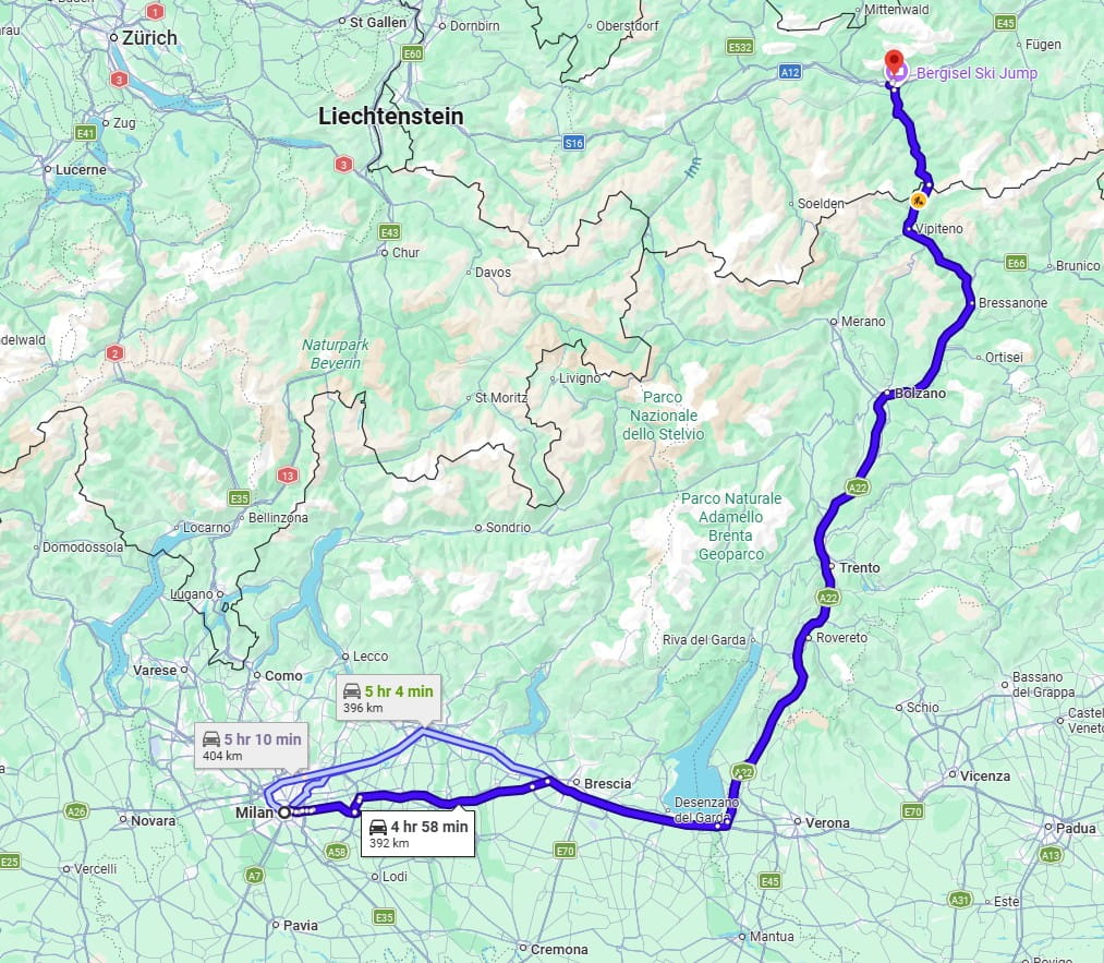 Milan to Innsbruck Road Distance Travel Time Milan to Innsbruck Road Distance Travel Time